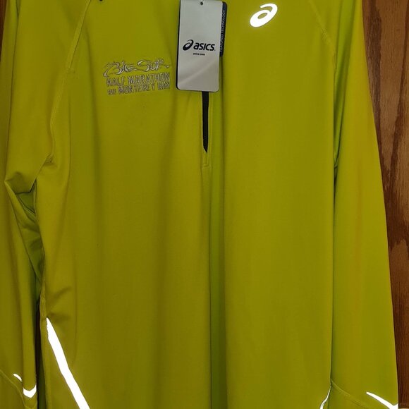 NWT Men's running shirt, long sleeve, BIG SUR HALF MARATHON embroidered logo - Picture 2 of 5